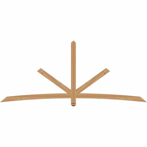 Ekena Millwork Alberta Timber Gable Bracket, Western Red Cedar, 108"W x 45"H x 3 1/2"D x 3 1/2"F, 10/12 Pitch GBW108X45X0404ALB00SWR - main